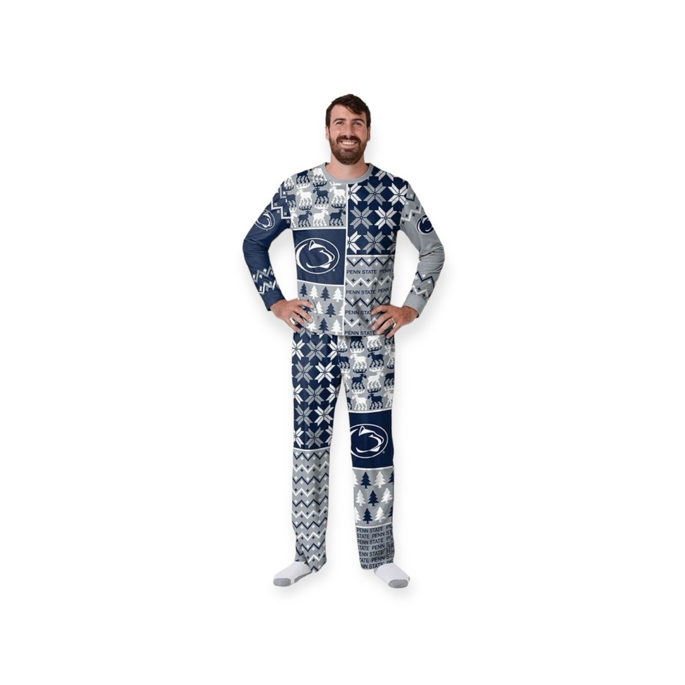 NWT Foco Men's Penn State Nittany Lions Crewneck Ugly Pajamas Set Christmas Sz L
